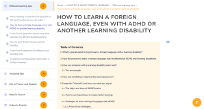 Rédaction en français par Aycha Fleury pour Polygloth Life pour l'apprentissage de la langue